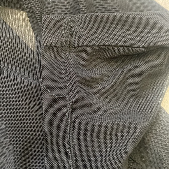 Tanjay Black Sheer With Silver Tone Embellishments - Picture 8 of 13